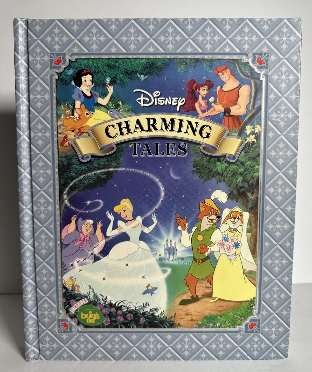 Disney Charming Tales Story Book | Robin Hood Tarzan Bug's Life Mulan Hercules
